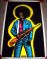 VINTAGE 1970s BLACK PANTHER PARTY BLACKLIGHT&nbsp;POSTER